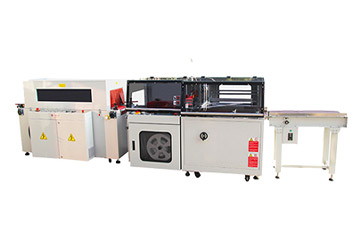 High speed edge sealing, cutting and shrinking packaging machine